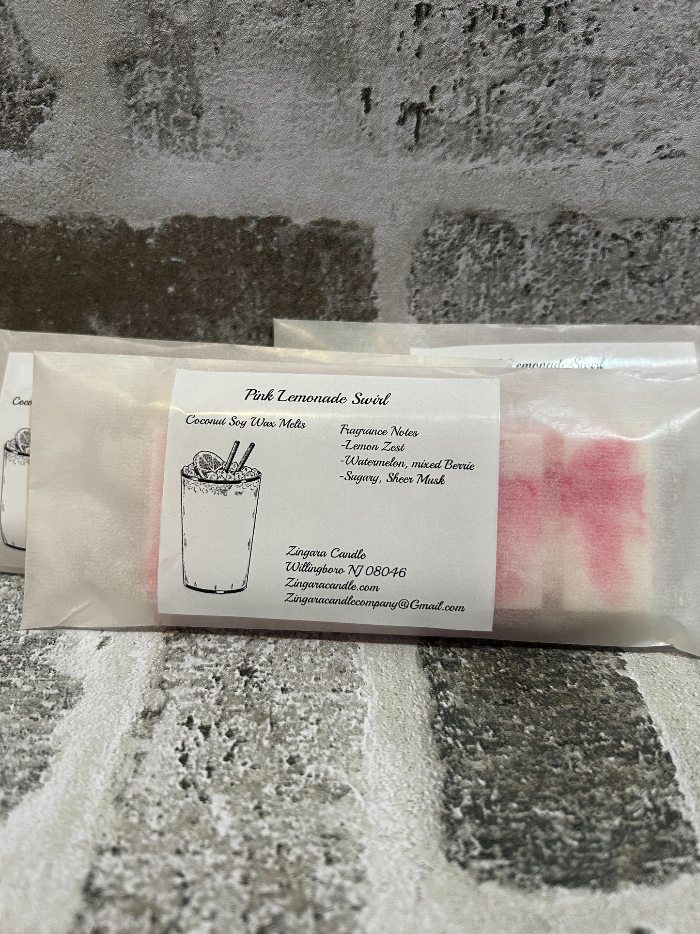 2.5oz Pink Lemonade Swirl Wax Snap Bar